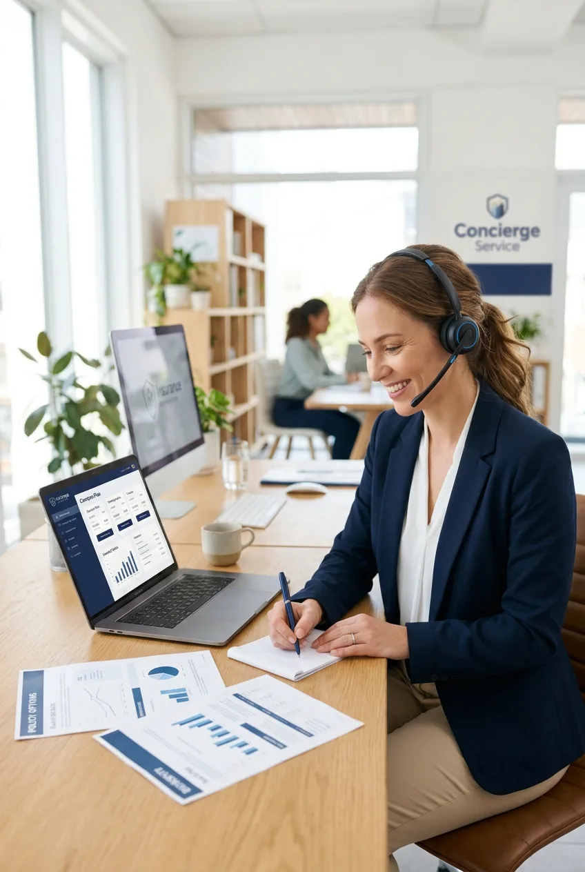 Licensed concierge specialist shopping carriers for a client